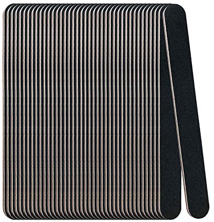 Nail File, 40 Pack Black Nail Files, 100/180 Grit Double Sides Professional Manicure Tools Kit Nail Buffering File for Home Salon