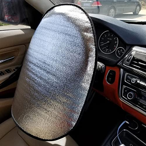 HINAA Cubierta de parasol para volante de 44 x 50 cm, protector anti-UV del volante para coche, camión, furgoneta