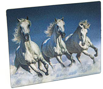 3D Magnet Pferde weiß
