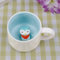LOZACHE 3D Animal Owl Coffee Mug Cup, 12oz Funny Cartoon Handmade Figurine Milk Tea Cup, Xmas Birthday Gifts for Friends Kids Girls Wife Grandma Auntie (Owl)