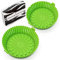 Pack of 2 WAFE Air Fryer Silicone Liners for Round Air Fryers - Multi-Purpose 8-in Air Fryer Liners Silicone with Drainage - Round Air Fryer Accessories with Air-Vent Design