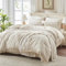 Andency Queen-Bettwäsche-Set mit Laken, Beige, 7-teilig, Boho-Quaste, Bett in einer Tasche, weich, leicht, Bettwäsche-Sets, alle Jahreszeiten, Fransen-Bett-Set mit Bettdecke, Laken, Kissenbezügen und