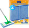 KEEPOW 2 Panni Catturapolvere Riutilizzabili per Scopa Swiffer Sweeper Mop, Panni Microfibra Lavapavimenti, 2 Pezzi Blu Campione