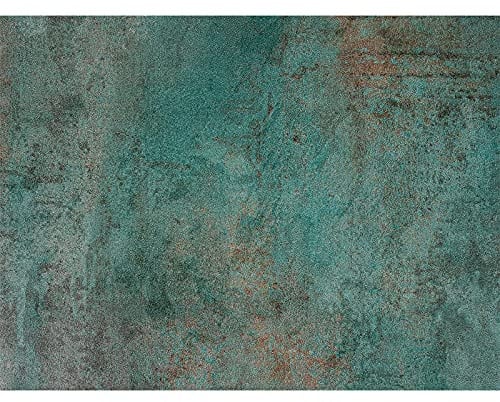 Klebefolie Möbel 45x490 cm | Möbelfolie selbstklebend in Metallic-Optik | Klebefolie zur Umgestaltung von Küche und Bad | Folie für Möbel - wasserfest und dekorativ | Oxidiertes Kupfer Grün