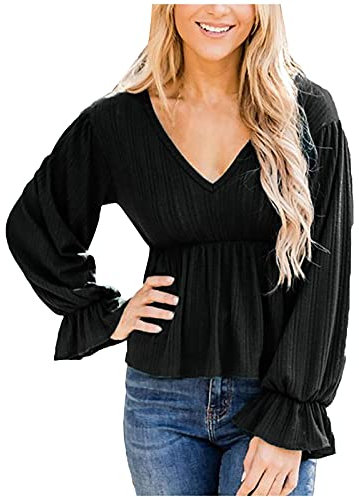 Long Sleeve Crop Top Frauen Mode Herbst Und Winter Langarm Quadrat Kragen Plissee Detail Casual Lose T Shirt Top Karo Kauer Damen Hoodies FüR Damen Shirt Kleid Tuniken für Damenmode 2023