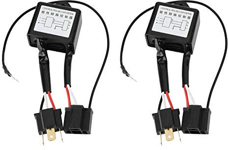 Umgekehrte Polarität Scheinwerfer-Konverter, Polar-Negativ-Konverter, 2 Stück LED-Negativ-Konverter, Polar-Negativ-Schalter-Kabelbaum-Adapter, Umgekehrte Polarität für H4