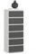 AKORD | Commode | Tiroirs | Tiroirs roulants | Fonctionnel | Idéal en Set | Robuste | Design Universel | Blanc | Gris Graphite
