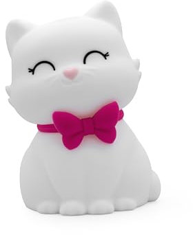 DHINK - Veilleuse LED Chat - Lampe de nuit silicone pour chambre Bébé et Enfant - Lampe chevet Enfant - Cadeau Naissance, Blanc