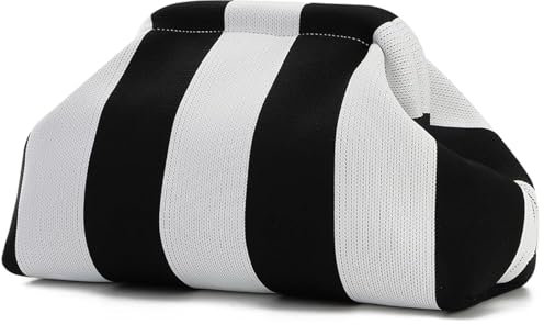 Sommer Beach Dumpling Clutch Geldbörsen für Frauen, gewebte gehäkelte Handtaschen Rüschen Damen Clutch Handtaschen