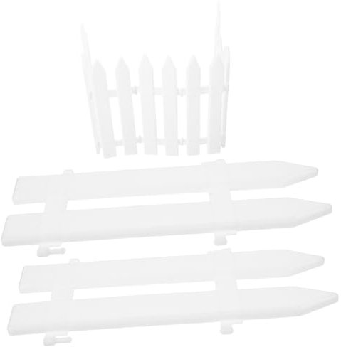Milisten 10pezzi Pz Di Recinzione Plastica Finta Per Giardino Staccionata Decorativa Per Aiuole e Cortili Resistente e Durevole Perfetta Per Decorazioni Hotel e Giardini