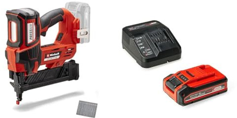 Einhell Professional Akku-Nagler FIXETTO 18/50 N Power X-Change (18V, 60 Schuss/min, max. 50 mm Nagellänge, Tiefeneinstellung, Einzel-/Serienschuss, inkl. 500 Nägel + 4,0 Ah Akku)