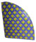 déqua G2 Unikat Leder Geldbörse blau-gelb