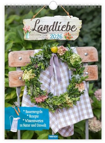 TRÖTSCH - Classickalender | Landliebe 2026: Wandkalender | Bildkalender