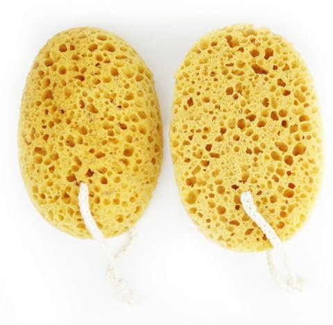 2Pcs Bath Sponge, Shower Sponges for Men Women, Exfoliating Shower Sponges, Exfoliating Sponge Body Puff with Dense Foam for Gentle & Deep Cleansing, Ultra-Soft for Sensitive Dry Skin