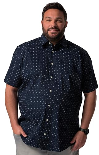 Men Plus Herren große Größen Übergrößen Menswear L-8XL Hemd, Halbarm, Alloverprint, Kentkragen, Comfort Fit Navy blau 8XL 836631130-8XL