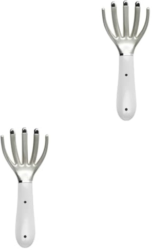 Healeved 2 Stück Massagekamm hair treatment hair care Relaxing massage comb kopfmassagegeräte haar kur Friseurkamm Paddelbürste Elektrische Massagebürste Kamm-Massagegerät Abs Weiß