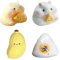 4 Stück Squeeze Toy - Squishy Hamster Spielzeug, Squishys Hamster Anti Stress Spielzeug , zum Angst Relief, Konzentrieren, Fufu Squishy Toy， darunter Hamster, Reisbällchen mit Eigelb und Banane