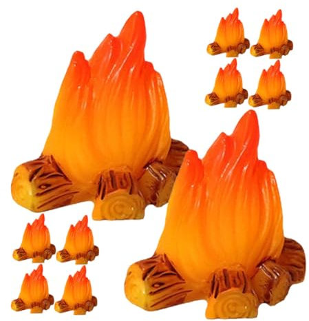 YARNOW 12stücke Miniatur Feuer Modell Aus Harz Künstliches Feuer Dekoration Für Garten Und Landschaftsszenen Ornament Für Miniatur Haus Und Weihnachtsdekoration