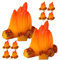 YARNOW 12Stücke Teiliges Mikrofeuermodell Für Miniaturdekoration Künstliches Feuer Für Puppenhäuser Und Camping Mottopartys Langlebig Und Sicher