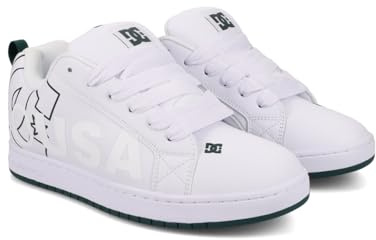DC Shoes Court Graffik - Leather Shoes for Men - Lederschuhe - Männer - 42.5 - Weiss