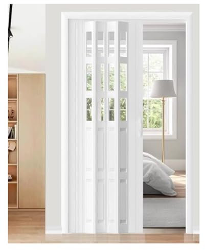 Puerta corredera interna plegable, divisor de habitación de PVC para armario, baño, despensa, pasillo