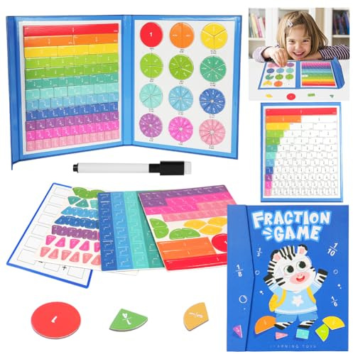 OFFCUP Arithmetisches Lernspielzeug, Bruchrechnen Magnetisch Material | Montessori Mathe Magnetische Bruchrechnen Spiel, Magnetisch Fraction Game mit Magnetische Bruchkacheln