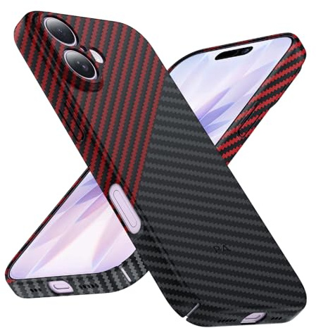 Phoneaura MagCase Deluxe iPhone 18 Carbon Hülle kompatibel mit MAGSAFE I iPhone 17 Carbonhülle I iPhone 18 Schutzhülle I 17 Case I Handyhülle (Carbon Optik + 2 Schutzgläser +1 Kameraglas)