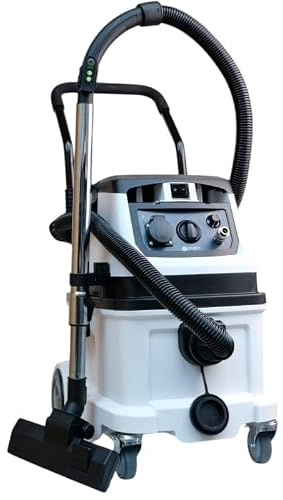 ViMa24 Industriesauger mit Klopffunktion 1600W Bausauger 40L Bausauger 230V | Gewerbestaubsauger mit Fernbedienung, Steckdose & Druckluftanschluss. Automatischer Klopfsauger fuer Baustelle und Werkstatt.