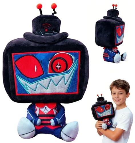 Hazbin Hotel Plush Weiches Gefülltes, 25cm Hazbin Plush Toy, Hazbin Hotel Plüschpuppe, Hazbin Plush Kuscheltier, Plu-sh Ha-zbin Ho-tel Doll, Cartoon-P-lüschfigur H-azbin H-otel für Fans, Kinder