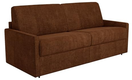 Vente-unique - Schlafsofa 3 Calife - Polyester - Terracotta