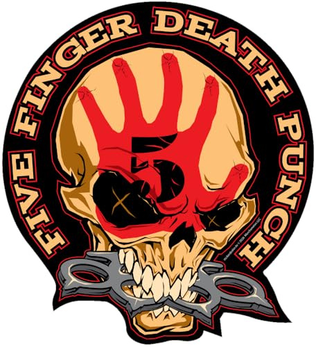 Five Finger Death Punch Aufkleber Sticker Knuckle Skull ca. 11x10 cm