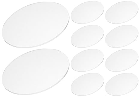 JECOMPRIS Mr16Gu10 Scheinwerfer Lampenschirme 30 Stück Flach 5cm Acryl Transparent Ersatz für LED Einbaustrahler und Außenbeleuchtung