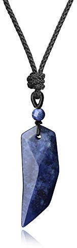 COAI Geschenkideen Spitzer Anhänger aus Sodalith Amulett Halskette für Damen und Herren