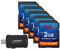 Alpha Digital [5 Pack] Memory Card for Nikon D50 D40 D40X D3300 | 2GB Secure Digital (SD) Memory Cards x5 Plus Agfa Card Reader