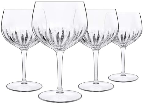 Luigi Bormioli Mixology Spanish Gin & Tonic Glas 4er Set - 800 ml Volumen - Hochwertiges Kristallglas, Stabil & Bruchsicher, Spülmaschinengeeignet - Ideal für Longdrinks