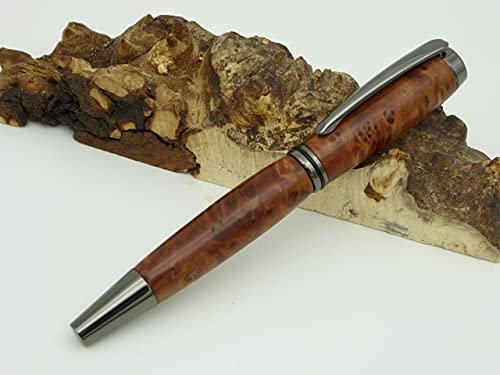 Füller aus Thuja Maser Holz, exklusives Einzelstück, handgedrechselt, Unikat