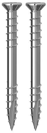 Belko Vis de terrasse en acier inoxydable C1, 5 x 40-600 pièces, JD Plus T25, avec embout TX25, tête fraisée en acier inoxydable