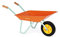 Janod - Happy Garden - Metal Wheelbarrow for Children with Shovel and Rake - Outdoor Gardening Game - For children from the Age of 3, J03194, Orange and Blue