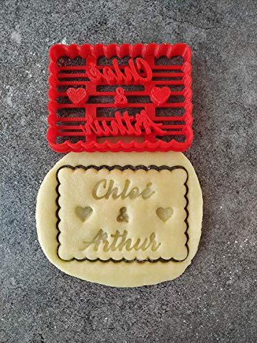 Herz-Ausstechform - Butter - Kann mit 2 Namen personalisiert werden