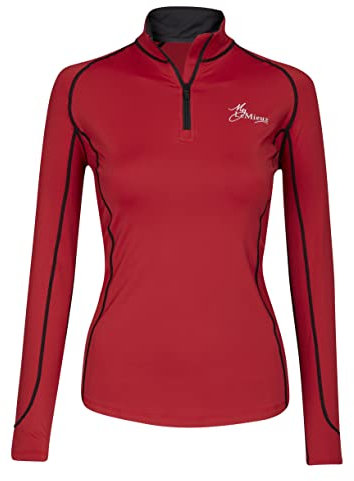 LeMieux Women’s Base Layer Top - Long Sleeve Athletic Thermal Shirts - Equestrian Apparel & Gear for Horseback Riding - (Chilli/UK12)