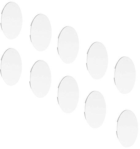 Gedotec Blindstopfen | Schrauben-Abdeckungen rund | Möbel-Abdeckkappen zum Eindrücken | Kunststoff Weiss| Rohrstopfen für Blindbohrung Ø 35 mm | 10 Stück - Endkappen für Möbel und Bohrlöcher