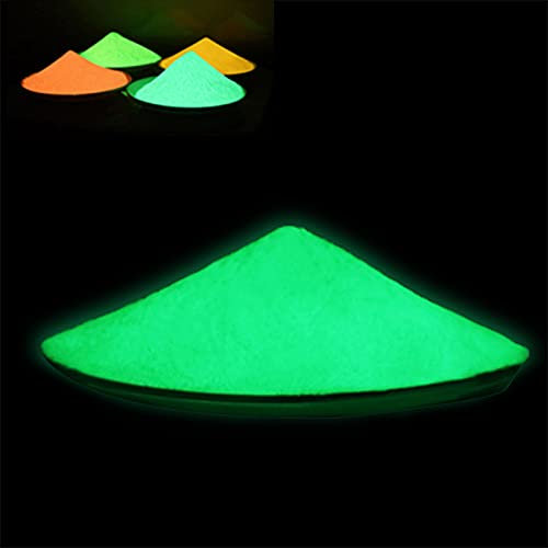 Glow Pigment Powder, 100g de poudre de pigment luminescent, poudre fluorescente bricolage non toxique pour le maquillage et la peinture et la conception des ongles, fête d'Halloween(vert)