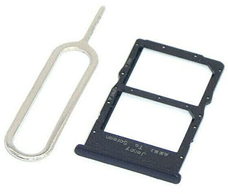 handywest Kompatibel für Huawei P40 Lite SIM Karte Karten Halter Halterung SIM Card Holder Tray Slot Nano Schlitten einschubfach inkl Nadel Öffner Schwarz