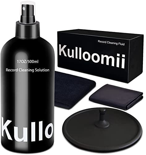 500ml Kit Pulizia Vinile di Kulloomii | Inc Pulizia Dischi In Vinile Soluzione & Panno Antistatico per Vinili | Pulisci Sporcizia, Polvere e Impronte da LPs | Detergente per Puntine In Vinile Lettori