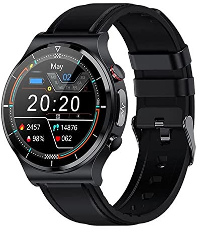 ZGZYL E88 Smart Orologio con Termometro/Pressione Sanguigna/Ossigeno del Sangue/ECG/Monitoraggio della Frequenza Cardiaca Orologio da Watch Watch Watch Watch Watch Sportivo Impermeabile,C