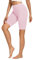 Libella Short de Cyclisme Legging Court Femme Short Taille Haute en Coton Opaque Short de Sport d'été Rose 4165 XL