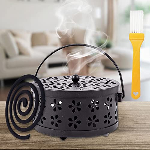 Support Bobine Moustique, Support Spirale Anti-Moustiques, Porte Encens Classique, Métal Brûleur d'Encens, Support de Bobine de Moustique Portatif Support Bobine Anti Moustique, Mosquito Coil Holder