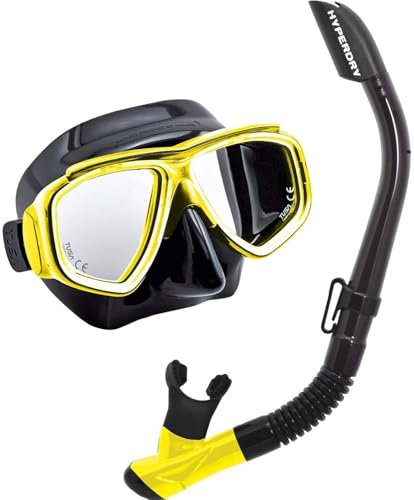 TUSA Sport UC7519 Mask and Snorkel Set Adult Elite Black/Flash Yellow