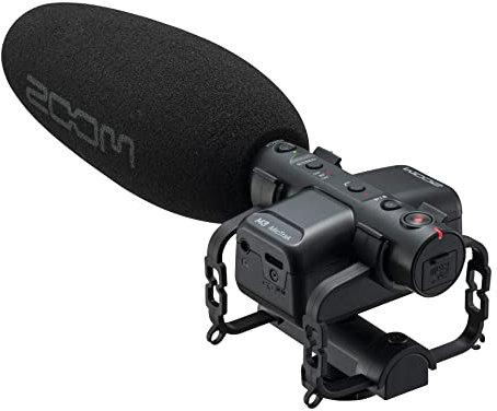 Zoom M3 MicTrak Stereo On-Camera Shotgun Microphone with 32-Bit Float, 90 degree, 120 degree, and MONO Mode, Shockmount, USB Microphone Compatible, and Battery Powered