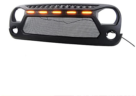 Dciustfhe Auto Anteriore Griglia Paraurti Radiatore, per Wrangler JK JKU 2007 2008 2009 2010 2012 2013 2014 2015 2016 2017 ABS Griglie Copertura Centrale Rene Nido d'Ape Rete,D